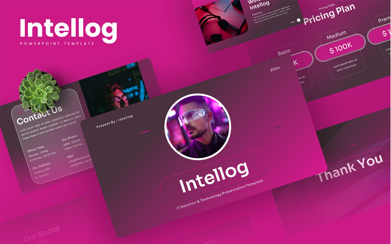 Intellog – IT Solution & Technology PowerPoint Template