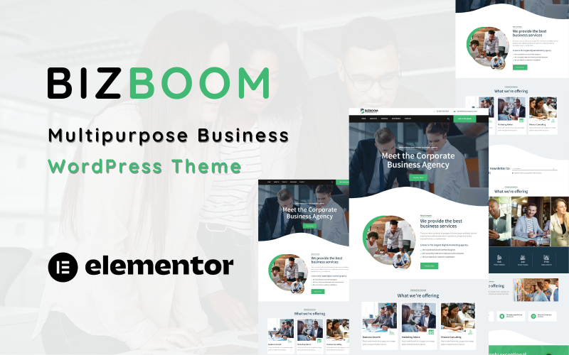 Bizboom - Tema de WordPress empresarial multipropósito