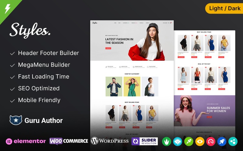 Estilos - Moda e Estilo WooCommerce Elementor