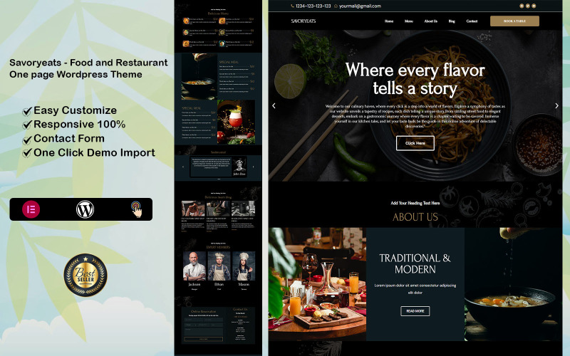 Savoryeats - WordPress-thema voor eten en restaurants
