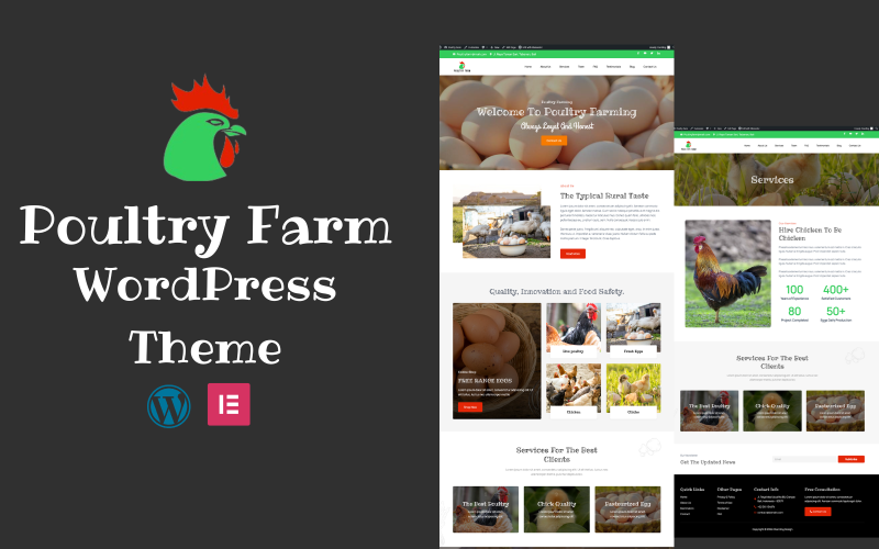 Tema WordPress Elementor per allevamento di pollame