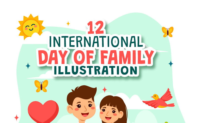 12 Mezinárodní den rodiny ilustrace