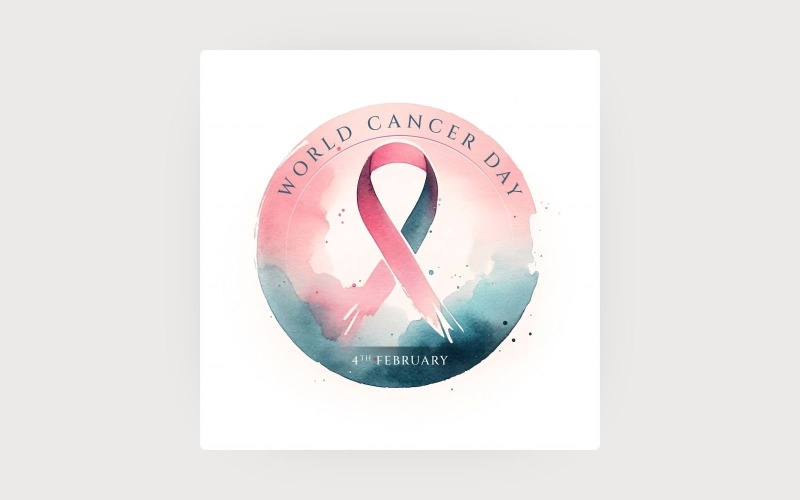 Wereldkankerdag achtergrond - Social media postsjabloon