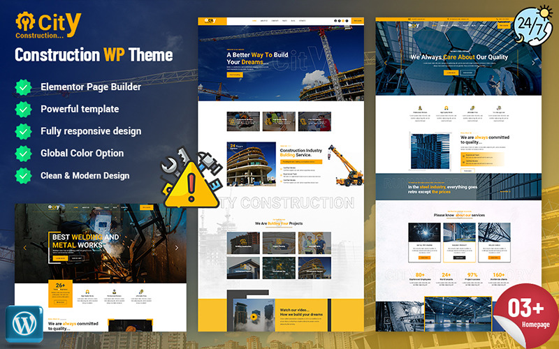 Qcity - İnşaat Elemanı WordPress Temaları