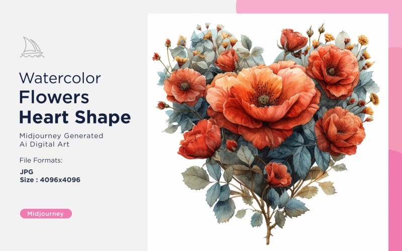 Flores em formato de coração Devaneio romântico Uma jornada do dia dos namorados 03
