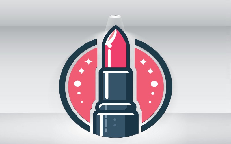 Макіяж помада логотип шаблон вектор