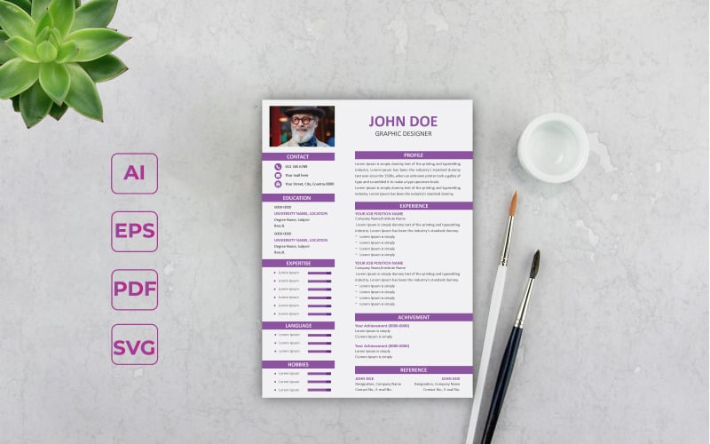 Modèle de CV minimal moderne