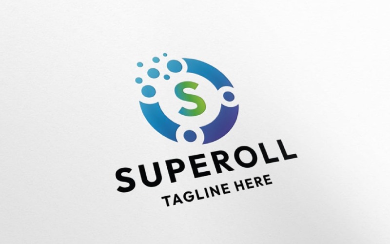 Modello di logo della lettera S di Superoll