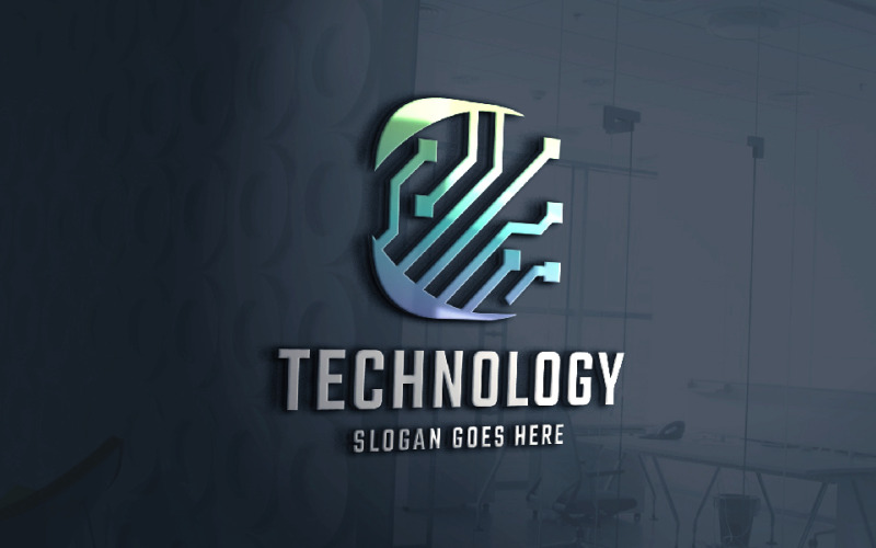 Plantilla de logotipo de tecnología profesional