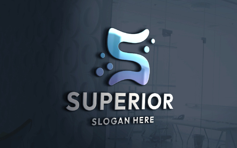 Superieure Letter S-logo sjabloon