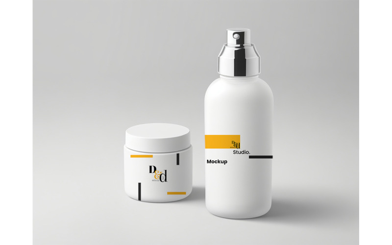 Cosmetische dispenserfles afbeelding van blanco mockup #02
