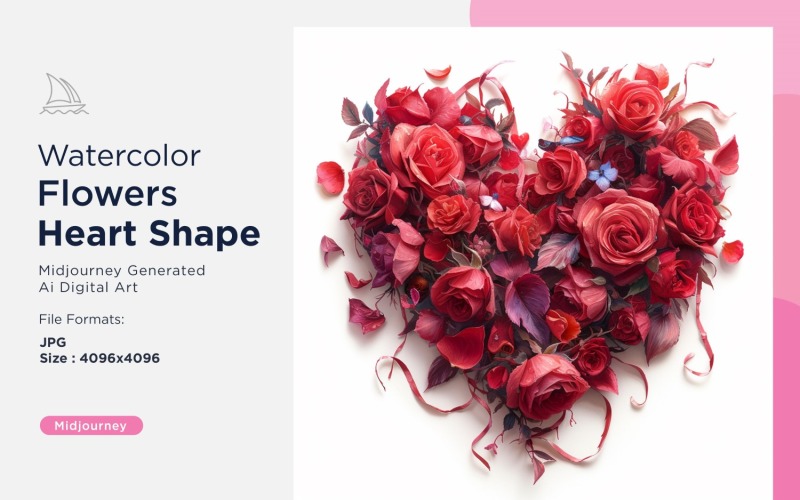 Fleurs en forme de coeur L'étreinte de Cupidon Un délice de la Saint-Valentin 05