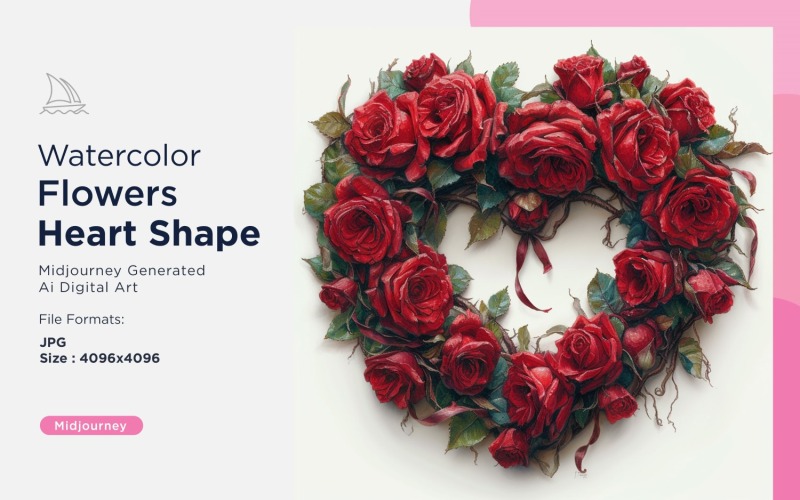Flores em forma de coração Serenata de namorados amor em harmonia 05