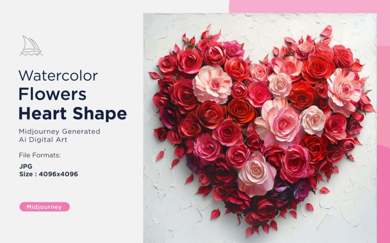 Květiny Tvar srdce Srdečná harmonie Valentýnská sonáta 04