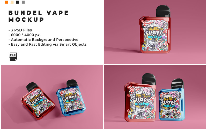 Modello di mockup di bundle Vape 1