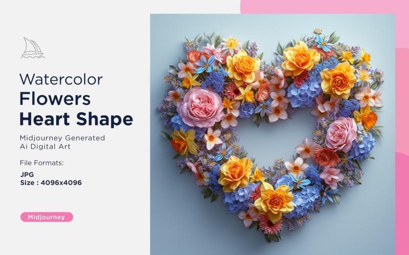 Fleurs en forme de coeur L'étreinte de Cupidon Un délice de la Saint-Valentin 06