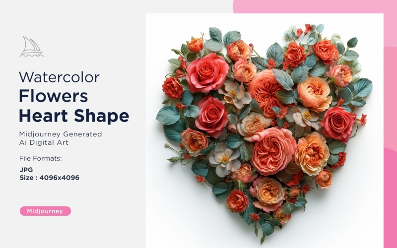 Flores en forma de corazón Tapiz de amor Un mosaico de San Valentín 06
