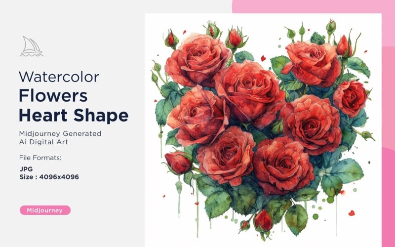Fleurs Coeurs En Forme De Coeur Alignés Une Connexion Pour La Saint-Valentin 12