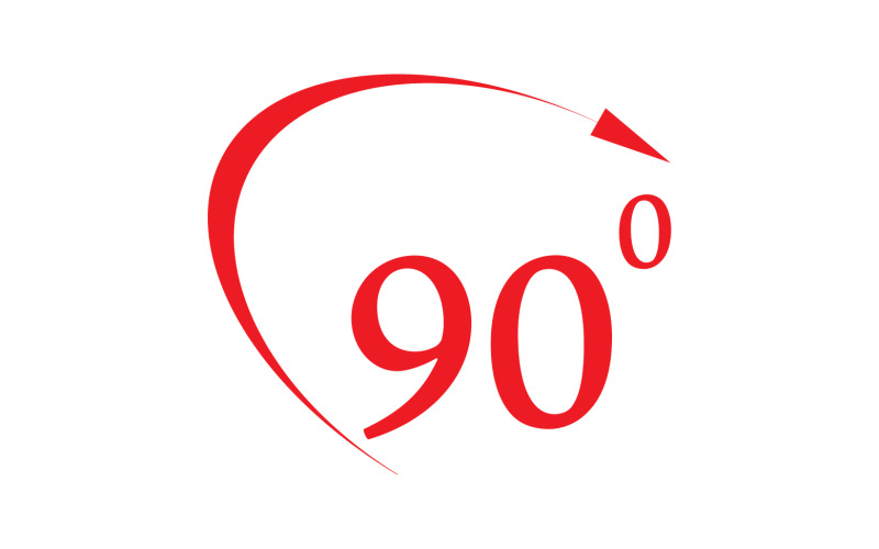 90 度角旋转图标符号标志 v50