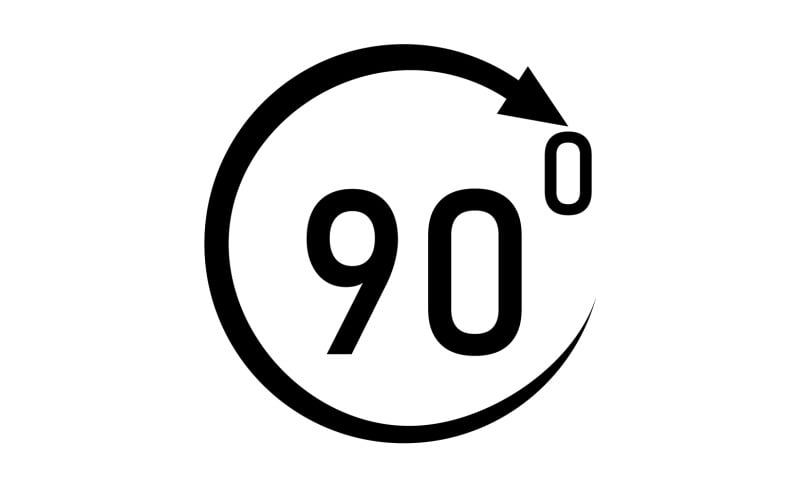Ikona obrotu o 90 stopni, symbol, logo v3
