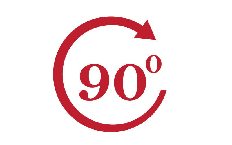 Ikona obrotu o 90 stopni, symbol logo v4
