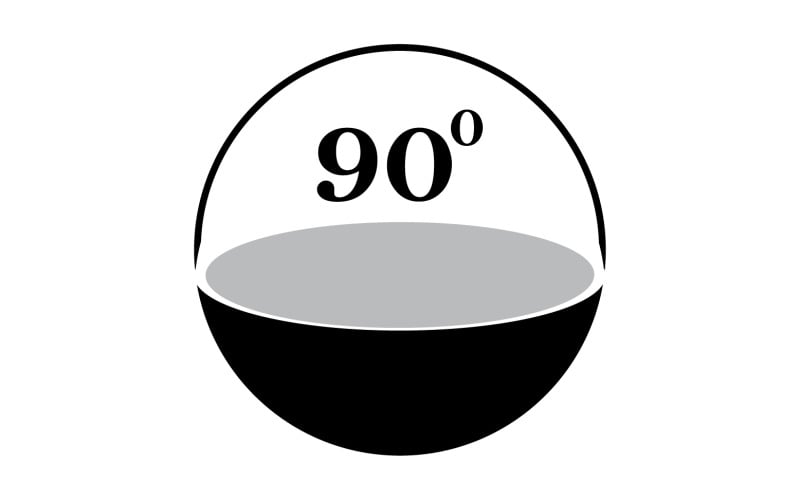 Ikona symbolu rotace úhlu 90 stupňů logo v28