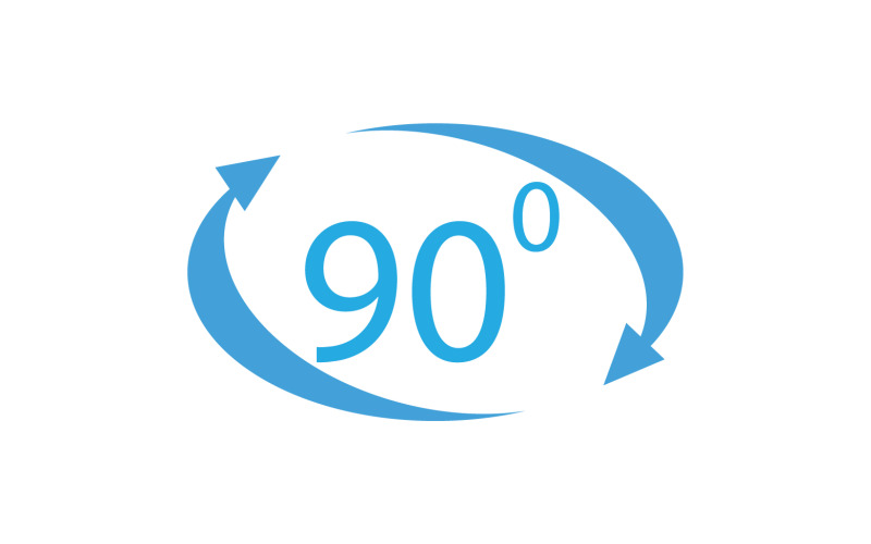 Кут обертання на 90 градусів значок символ логотип v16
