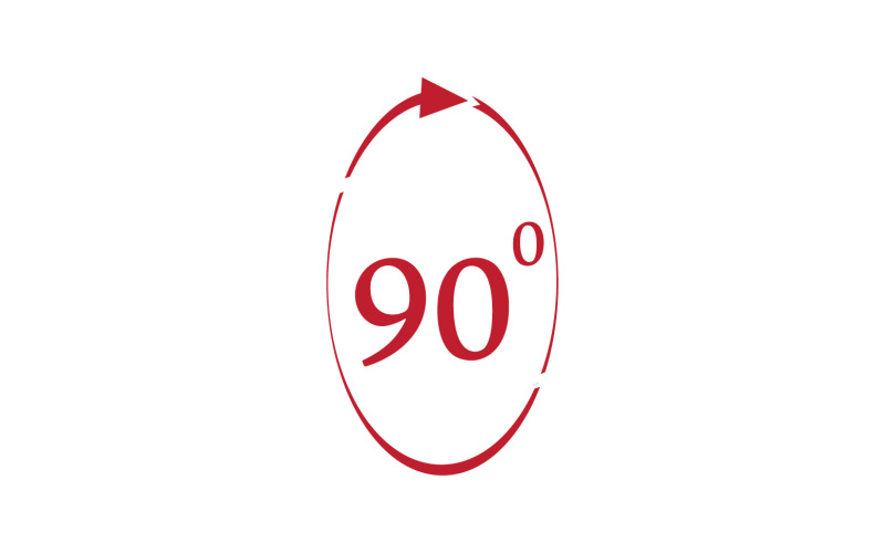Logo simbolo icona rotazione angolo di 90 gradi v26