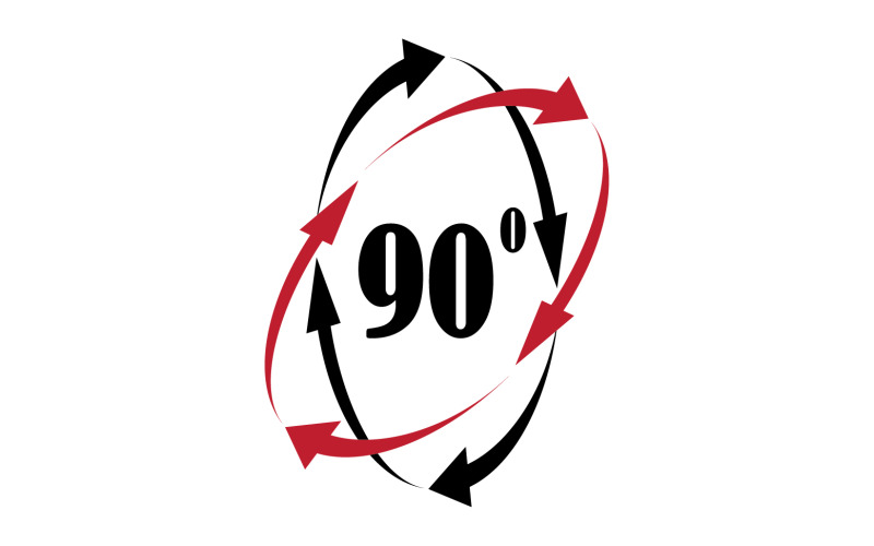 Logo simbolo icona rotazione angolo di 90 gradi v29