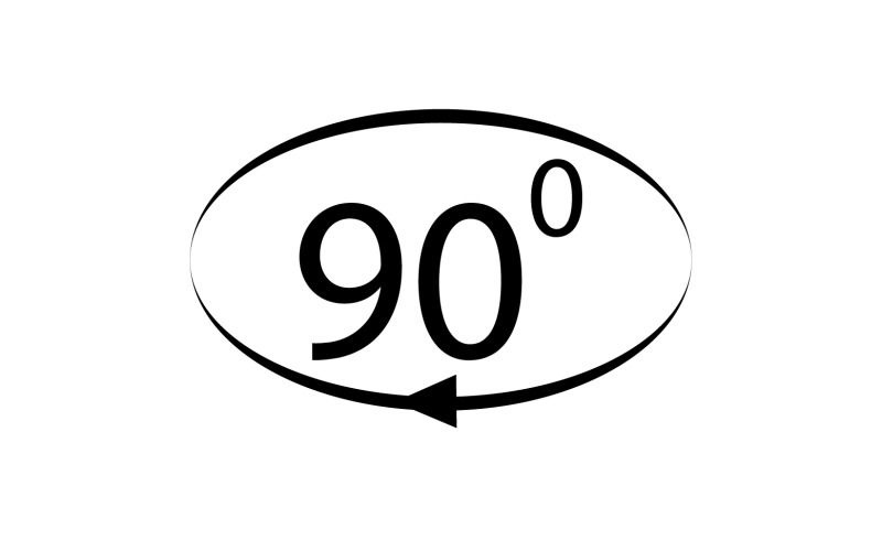 Logo simbolo icona rotazione angolo di 90 gradi v8