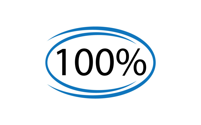 100 pour cent icône symbole logo version v33