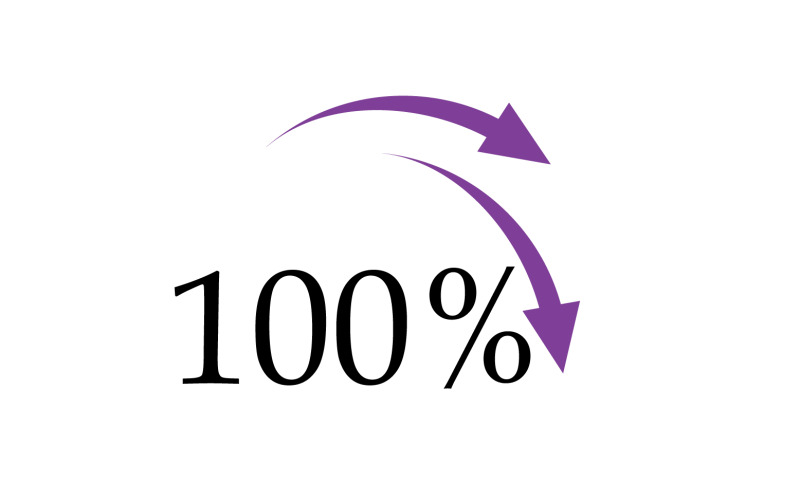 100 pour cent icône symbole logo version v46