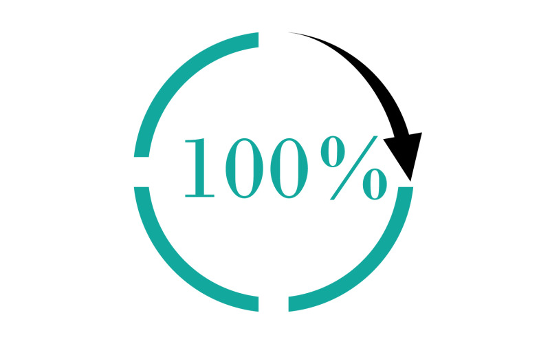 100 yüzde simge sembol logo sürüm v22