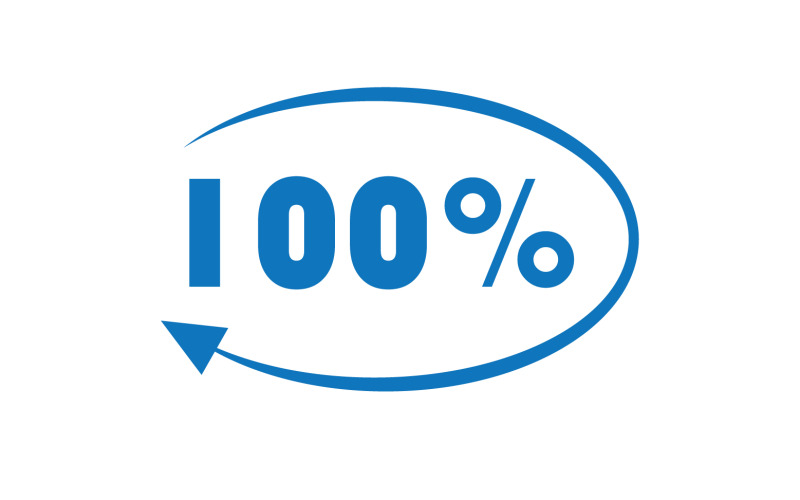 100 yüzde simge sembol logo sürüm v5