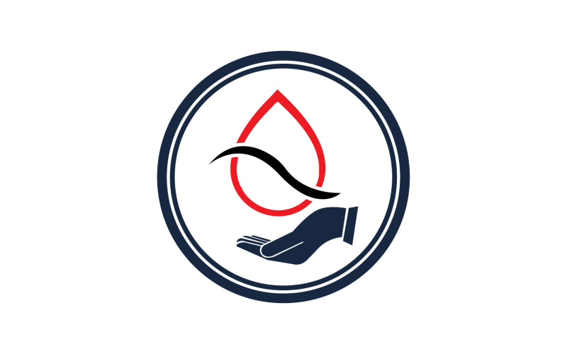 Bloeddruppel pictogram logo sjabloon versie v20