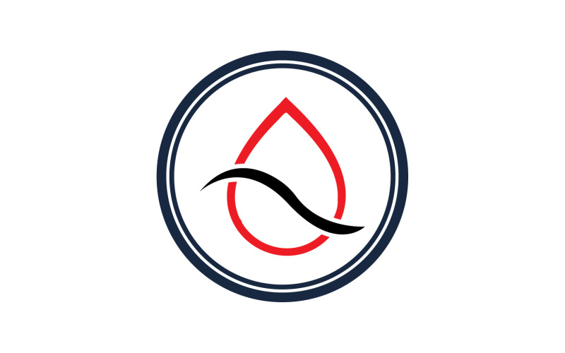 Bloeddruppel pictogram logo sjabloon versie v29