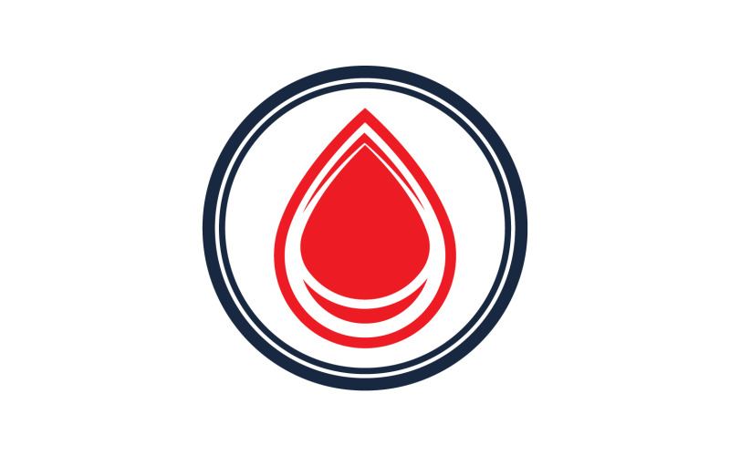Blood drop icon logo template version v11