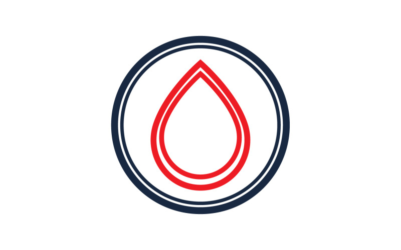 Blood drop icon logo template version v18