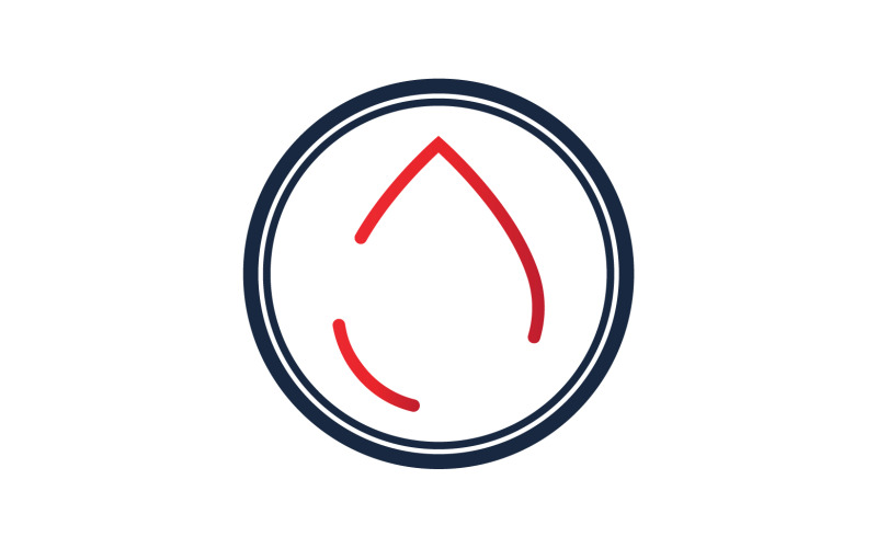 Blutstropfen-Symbol-Logo-Vorlage, Version v1