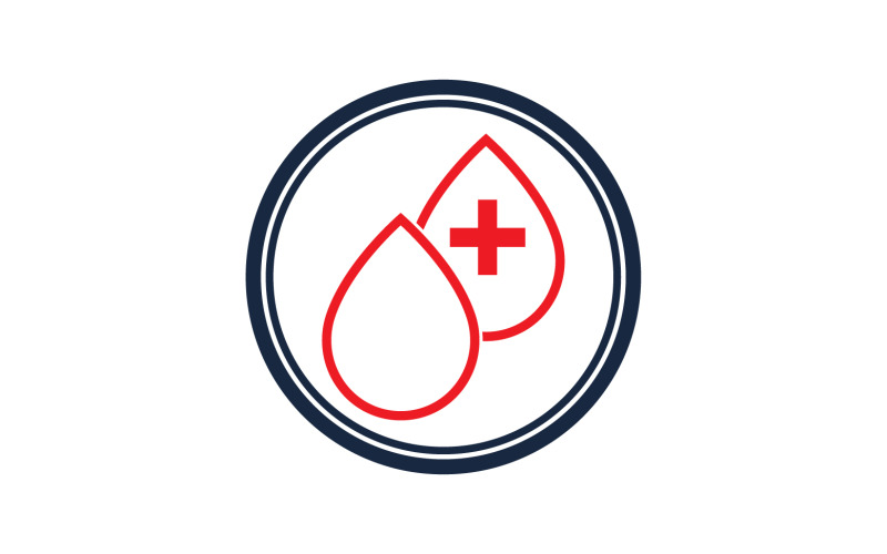 Blutstropfen-Symbol-Logo-Vorlage, Version v22