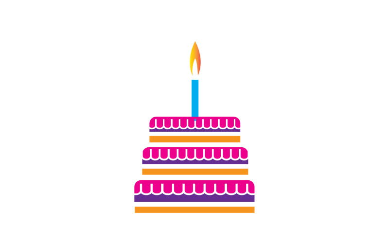 Icona logo torta di compleanno versione v21