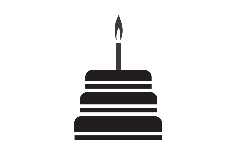 Icona logo torta di compleanno versione v39