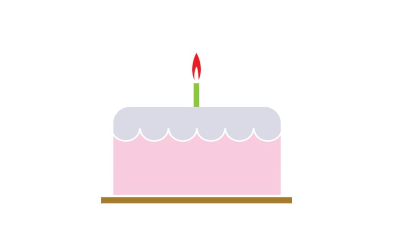 Icône du logo du gâteau d'anniversaire version v19