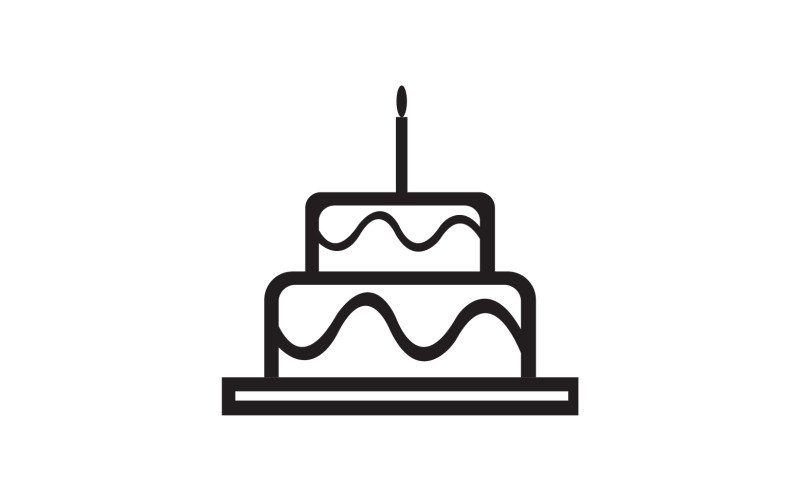 Icône du logo du gâteau d'anniversaire version v49