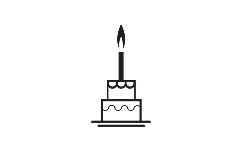 Icône du logo du gâteau d'anniversaire version v60