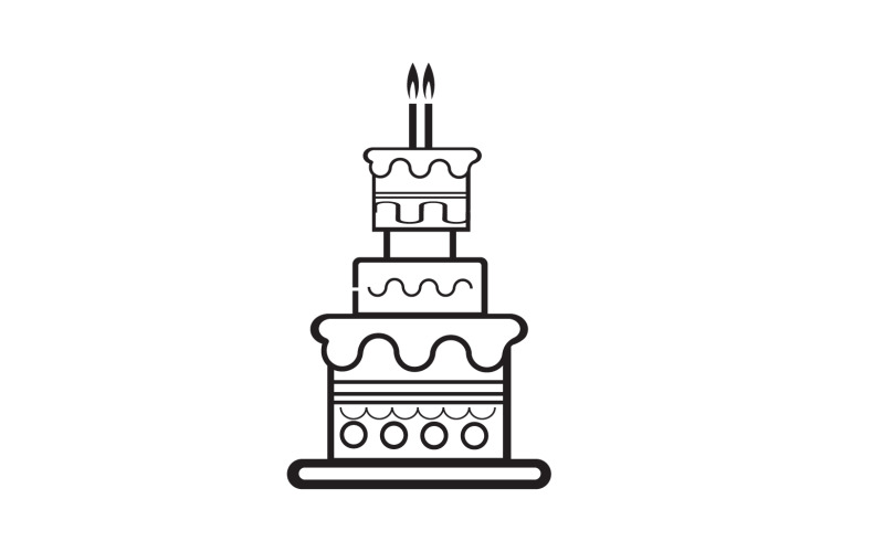 Icône du logo du gâteau d'anniversaire version v63
