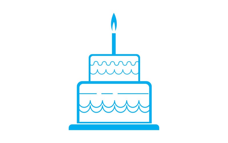 Ikona logo tortu urodzinowego wersja v29