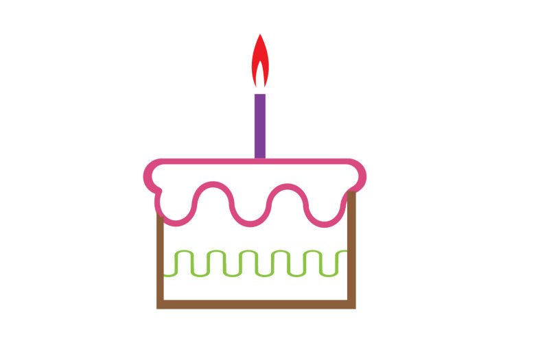 Ikona logo tortu urodzinowego wersja v30