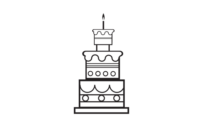 Ikona logo tortu urodzinowego wersja v36