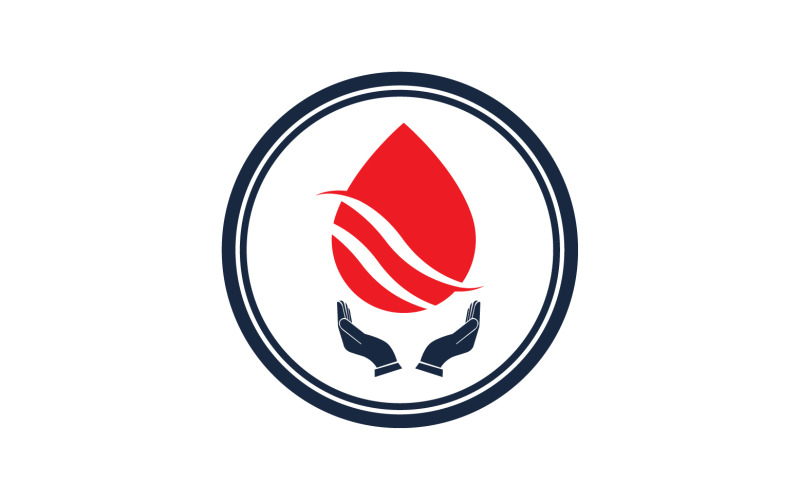 Kan damlası simgesi logo şablonu sürümü v42